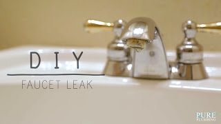 Fix a Leaky Faucet Double Handle DIY [upl. by Treat]