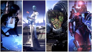 Mass Effect Legendary Edition  All Endings in Mass Effect 3 amp Credits [upl. by Suoivart166]