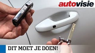 Wat als je een lege batterij voor Keyless Entry hebt  Sjoerds Weetjes 135  Autovisie [upl. by Linnet891]