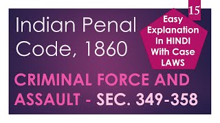 Assault and Criminal Force  Indian Penal Code [upl. by Irolam307]