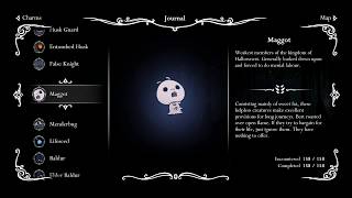 Hollow Knight  All 158 Hunters journal entries No Godmaster entries [upl. by Ledeen]