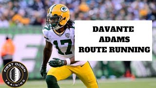 DAVANTE ADAMS ROUTE RUNNING Breakdown  Green Bay Packers  Top 5 WR [upl. by Heurlin]