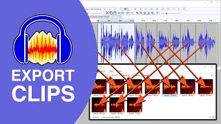 Audacity Export split clips to multiple files Tutorial [upl. by Ghiselin]