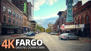 Fargo 4K60fps  Driving Small City  North Dakota USA [upl. by Belia]