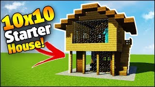 Minecraft 10X10 Starter House Tutorial  How to Build a House in Minecraft [upl. by Lyrret]