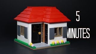 Make A BASIC LEGO House in 5 Minutes [upl. by Yesnel327]