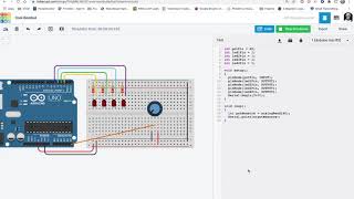 Arduino  control 4 LEDs with a potentiometer [upl. by Enamrej]