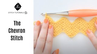 How to do a Chevron Stitch Crochet Basics [upl. by Keily]