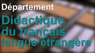 Didactique du français langue étrangère [upl. by Sokim]