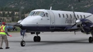 Beechcraft 1900 startup and takeoff [upl. by Elauqsap377]