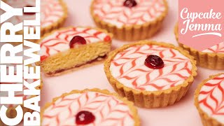 Cherry Bakewell Tart Recipe  Cupcake Jemma [upl. by Jahdol]