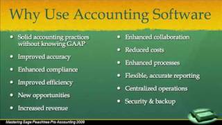 peachtree tutorial Chapter 1 INTRODUCTION TO PEACHTREE1 Why Use Accounting Software [upl. by Ttimme]