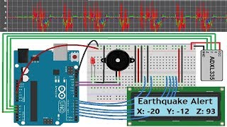 Earthquake Detector with Alarm amp Seismic Graph using Accelerometer amp Arduino [upl. by Stephanus]