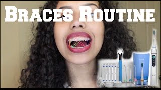 Braces Routine  WATER FLOSSER AND KEEPING TEETH WHITE [upl. by Bergstrom]