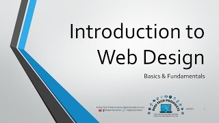 Introduction to Web Design  Fundamentals amp Basics [upl. by Ariadne]