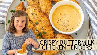 Fried Homemade Buttermilk Chicken Tenders [upl. by Afirahs]