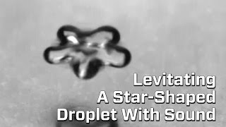 StarShaped Droplet Levitated By Sound [upl. by Esdnil]