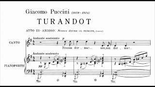 Nessun dorma Luciano Pavarotti Score [upl. by Ylrbmik42]