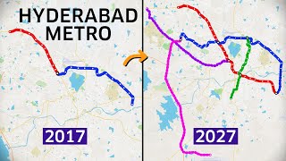 How Hyderabad Built Indias 2nd Largest Metro Network [upl. by Anivahs]