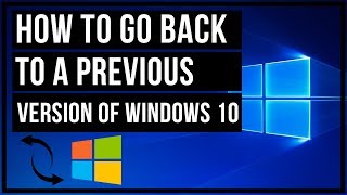 How To Go Back To A Previous Version Of Windows 10 [upl. by Vandervelde]