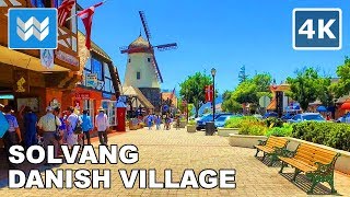 4K Solvang Danish Village in California USA  Walking Tour amp Travel Guide [upl. by Slack]