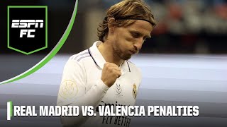 Real Madrid vs Valencia PENALTY SHOOTOUT  Spanish SuperCup Highlights  ESPN FC [upl. by Dnalhsa]