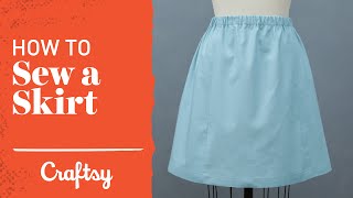 How to Sew a Skirt Quick amp Easy Project  Craftsy Sewing Tutorial [upl. by Okihsoy197]