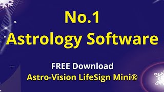 No1 Astrology Software  Free Download  AstroVision LifeSign Mini [upl. by Livesay]