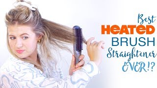 😱 BEST HEATED HAIR BRUSH STRAIGHTENER EVER  Milabu [upl. by Siahc]