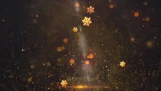 Golden Snowflakes  Christmas Background Video  Free Stock Footage [upl. by Resor]