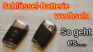 SchlüsselBatterie wechseln VW Passat  Volkswagen [upl. by Ahsinan]