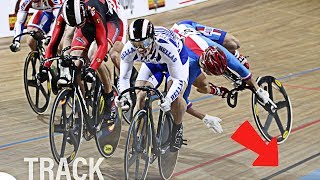 10 CAIDAS CAÍDAS MAS ALUCINANTES EN CICLISMO DE PISTA [upl. by Mccurdy]