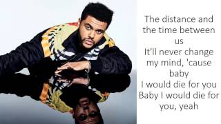 The Weeknd  Die For You Lyrics [upl. by Navar754]