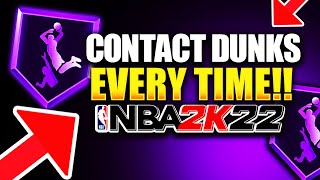 POSTERIZER BADGE 2K22  HOW TO GET CONTACT DUNKS IN NBA 2K22 [upl. by Jacobsohn437]