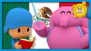 🏫 POCOYO AND NINA  Learn Spanish 95 minutes  ANIMATED CARTOON for Children  FULL episodes [upl. by Emyam]