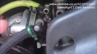 How To Remove Carb From Peugeot Speedfight 2 [upl. by Sonahpets496]