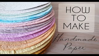 DIY  How to make handmade paper from recycled materials  PAPER MAKING [upl. by Maryjane]