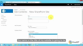 How to Create a Subsite in SharePoint 2016 [upl. by Sears]