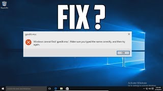 How To Fix Group Policy Editor Gpeditmsc Not Working in Windows 1087 PC [upl. by O'Toole]