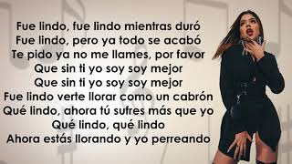 Kenia Os  Fue Lindo LetraLyrics [upl. by Lolly]