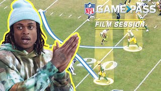 Davante Adams Breaks Down Releases Double Moves amp the Art of the ToeTap Catch  NFL Film Session [upl. by Benco888]