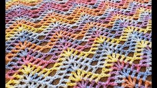 The Lacy Chevron Stitch Crochet Tutorial [upl. by Miltie398]