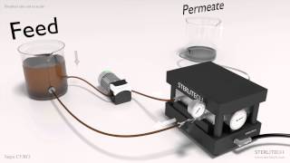 Sterlitech Sepa CrossTangential Flow Cell Animation [upl. by Swann418]