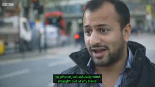 Phone snatching on Londons streets English subtitles [upl. by Campagna]