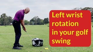 Left wrist rotation in golf swing [upl. by Aniras]