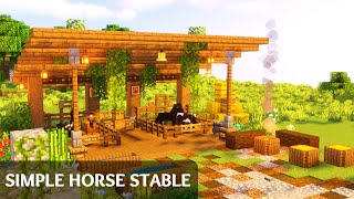 Minecraft How To Build A Simple Horse Stable [upl. by Wohlen442]