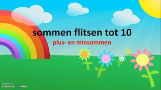 Groep 3  sommen tot 10  automatiseren  flitsen  plusminsommen [upl. by Stepha85]