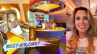 EMIRATES BUSINESS CLASS A380 REVIEW LondonDubai [upl. by Noval]