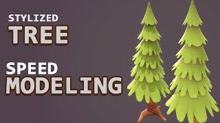 Autodesk Maya 2018  Pine Tree Speed Modeling [upl. by Kayley220]