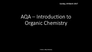 AQA 31 Introduction to Organic Chemistry REVISION [upl. by Anoet325]